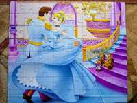 Puzzle Kopciuszek Disney - 64 elementy, brokatowe elementy