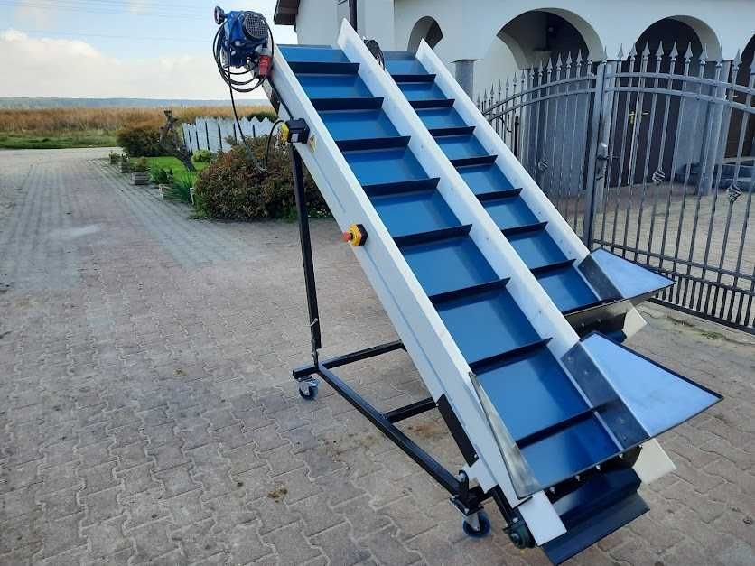 Przenośnik Taśmowy wznoszący 2m x 0,5 m