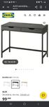Secretaria ikea alex preta