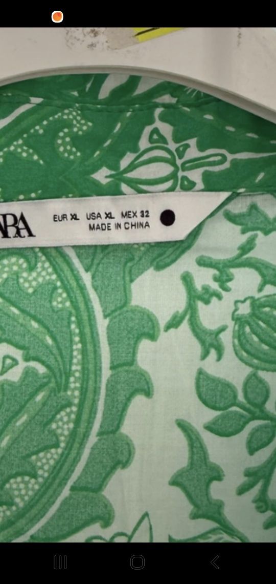 Sukienka  letnia biało zielona 'XL  Zara