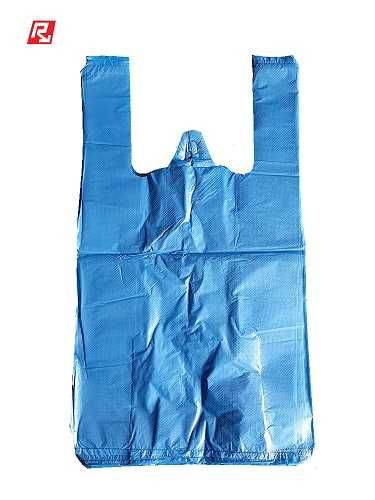 reklamówka zrywka 25/45 niebieska HDPE torba na zakupy