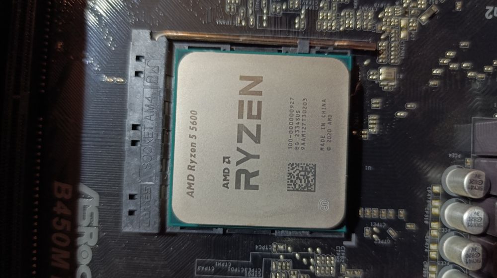 Комплект ryzen 5 5600, 2x8 ddr4 ballistix sport,  asrok b450m pro4