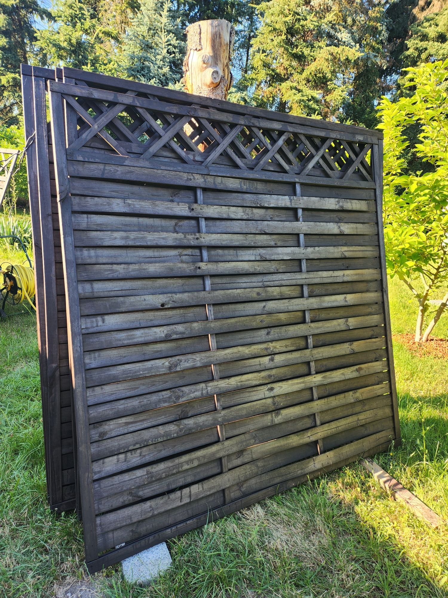 Panel ogrodowy drewniany