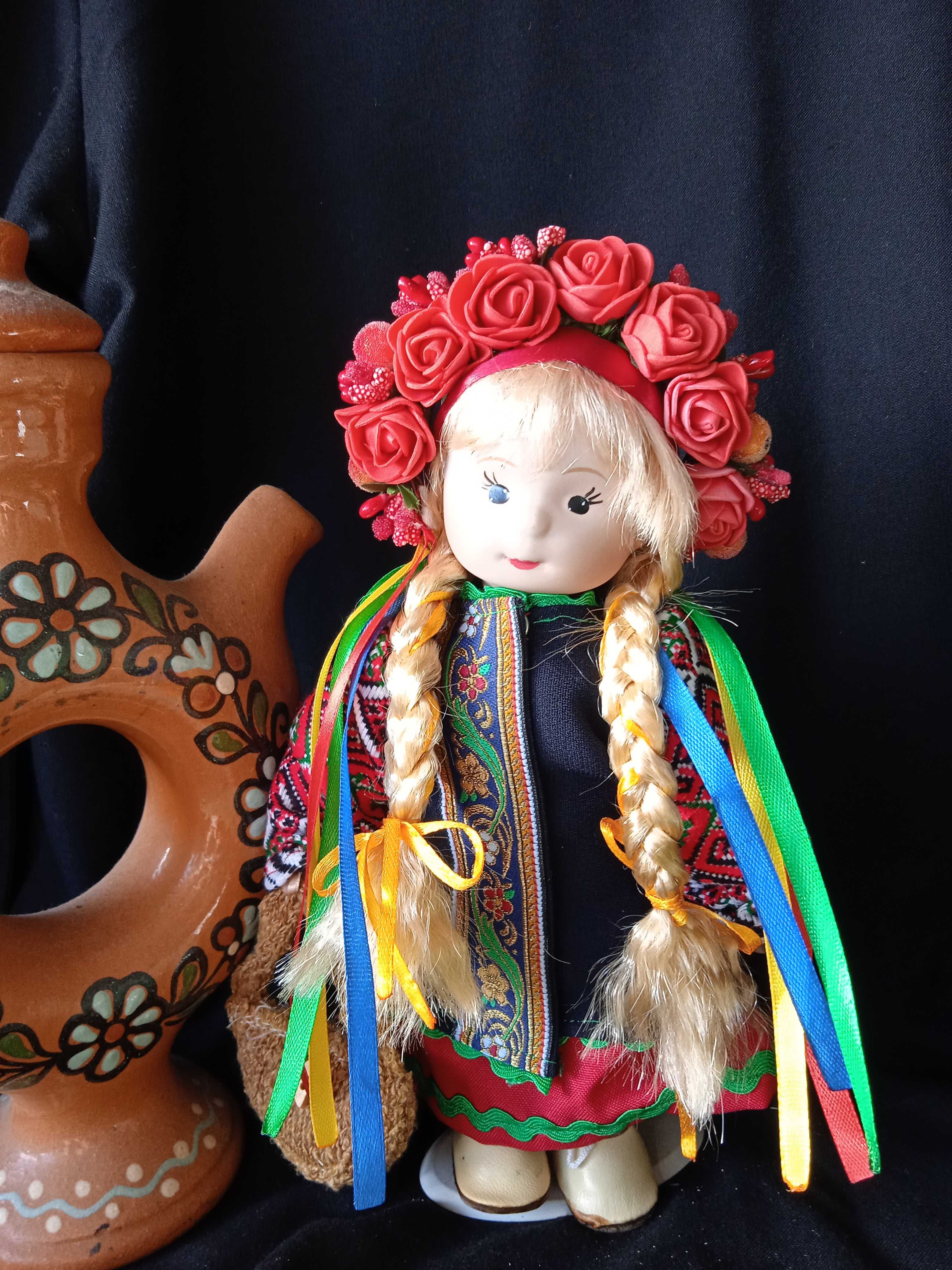 Фарфоровая кукла №8 порцелянова лялька украинский костюм украинка 23см