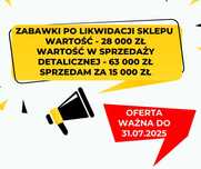 Zabawki po likwidacji sklepu HURT 2500 SZTUK Klocki Figurki Maskotki