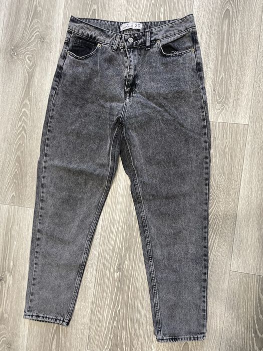 Джинси мом темно сірі