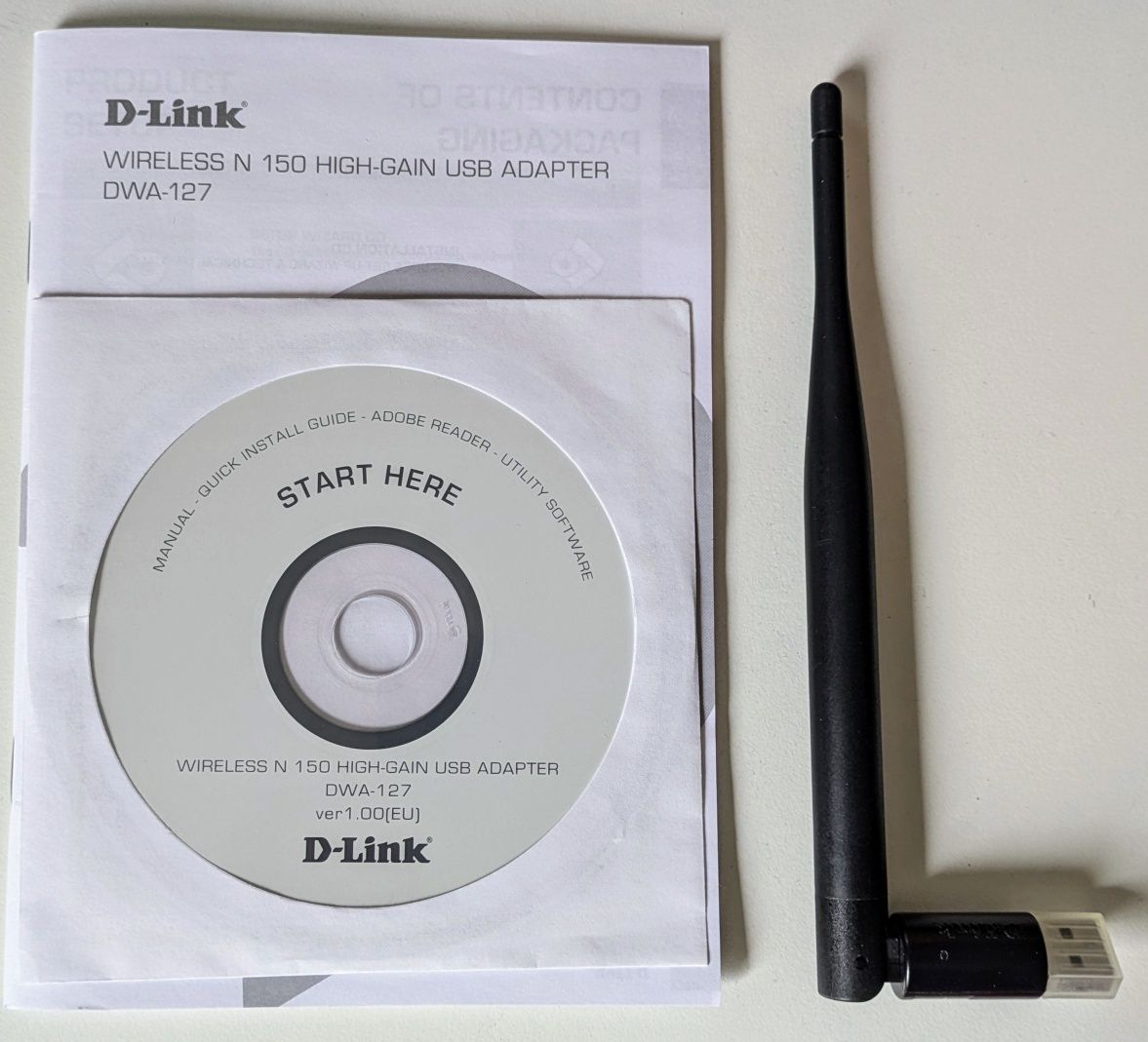 D-Link Router Wi-Fi 2.4 GHz + D-Link adapter Wi-fi USB
