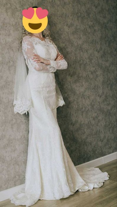 Свадебное платье/Фасон рыбка/Со шлейфом