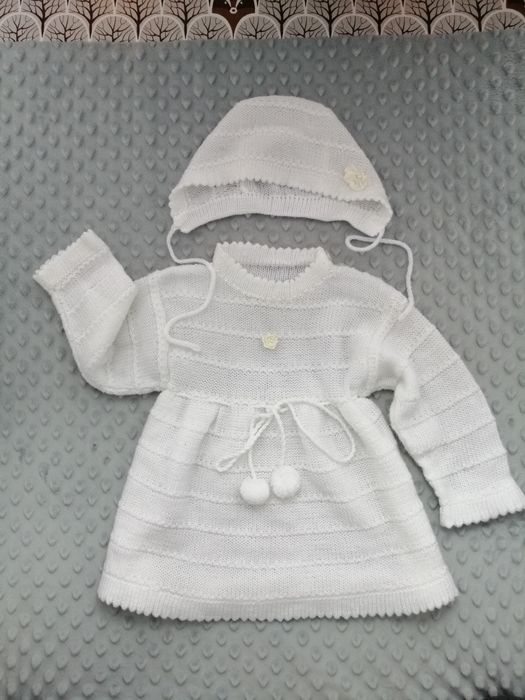 Sukieneczka biała do chrztu rozmiar 68