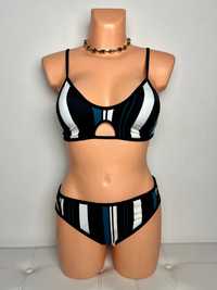 Strój kąpielowy bikini kostium dwuczęściowy cupshe paski M 38 XL 42