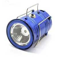 Кемпінгові LED лампа з павер банком  сонячна панель колір синій