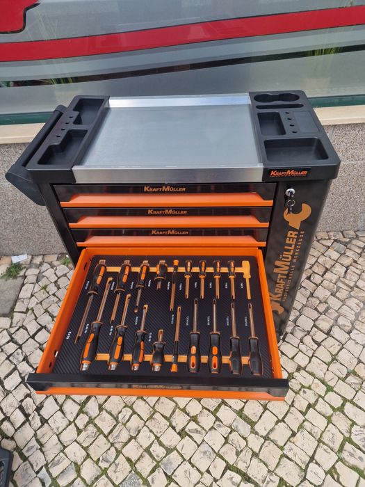 Carrinho de ferramenta de 7 gavetas 6 completas novo