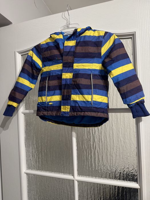 Dziecięca kurtka zimowa w paski
