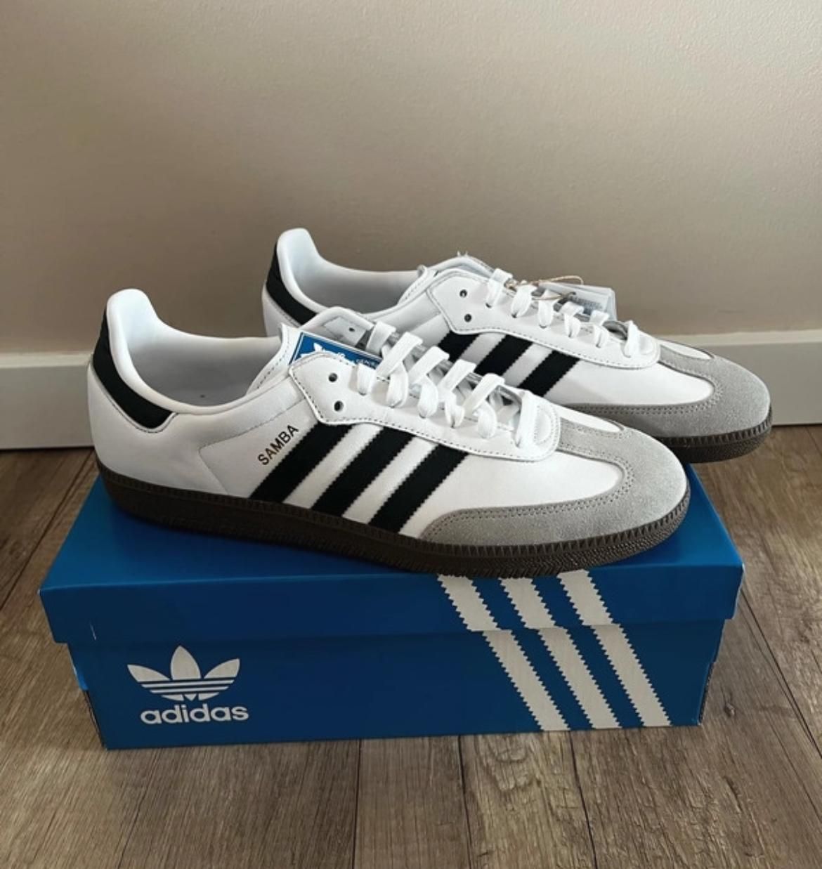 Trampki Adidas męskie nowe białe buty skorzane sportowe SAMBA