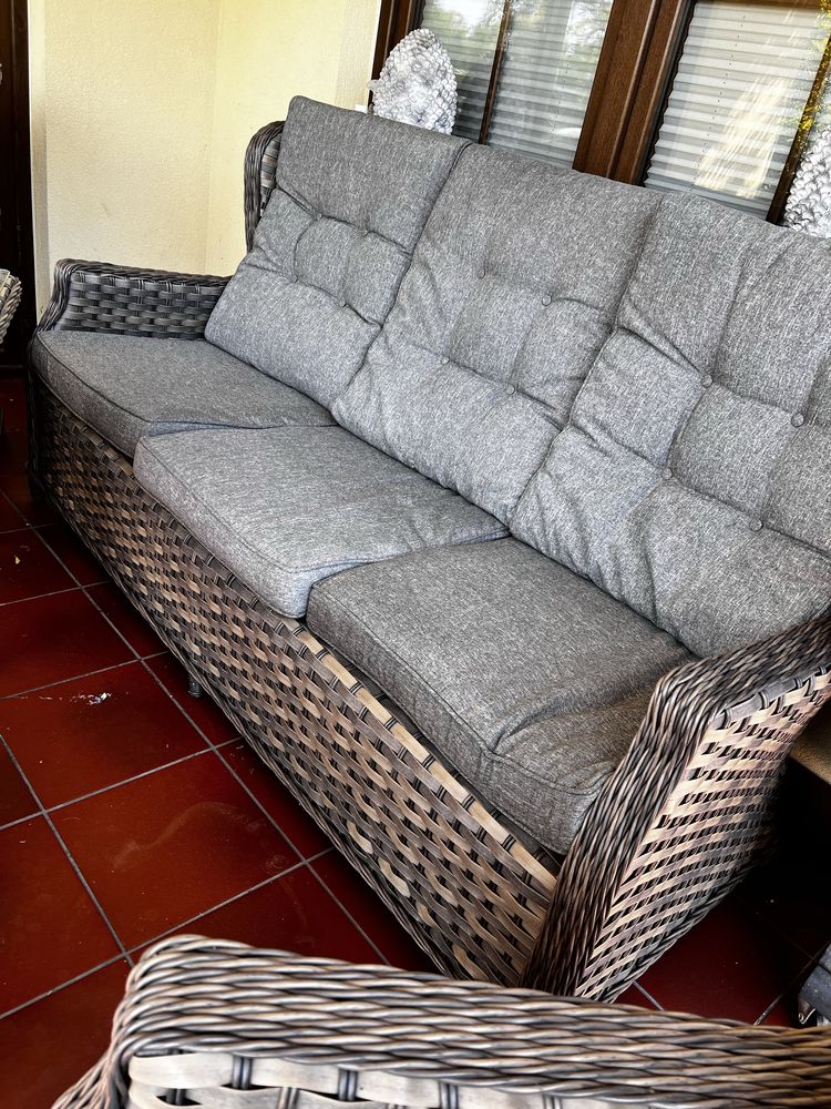 Meble technorattanowe TRIVENTO DINING 3 sofa fotele duzy