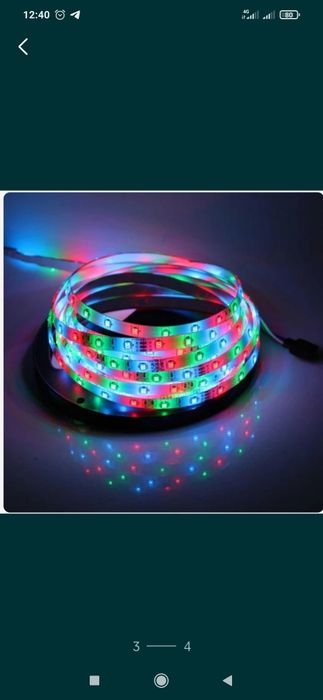 Светодиодная цветная RGB Led лента 5м с пультом