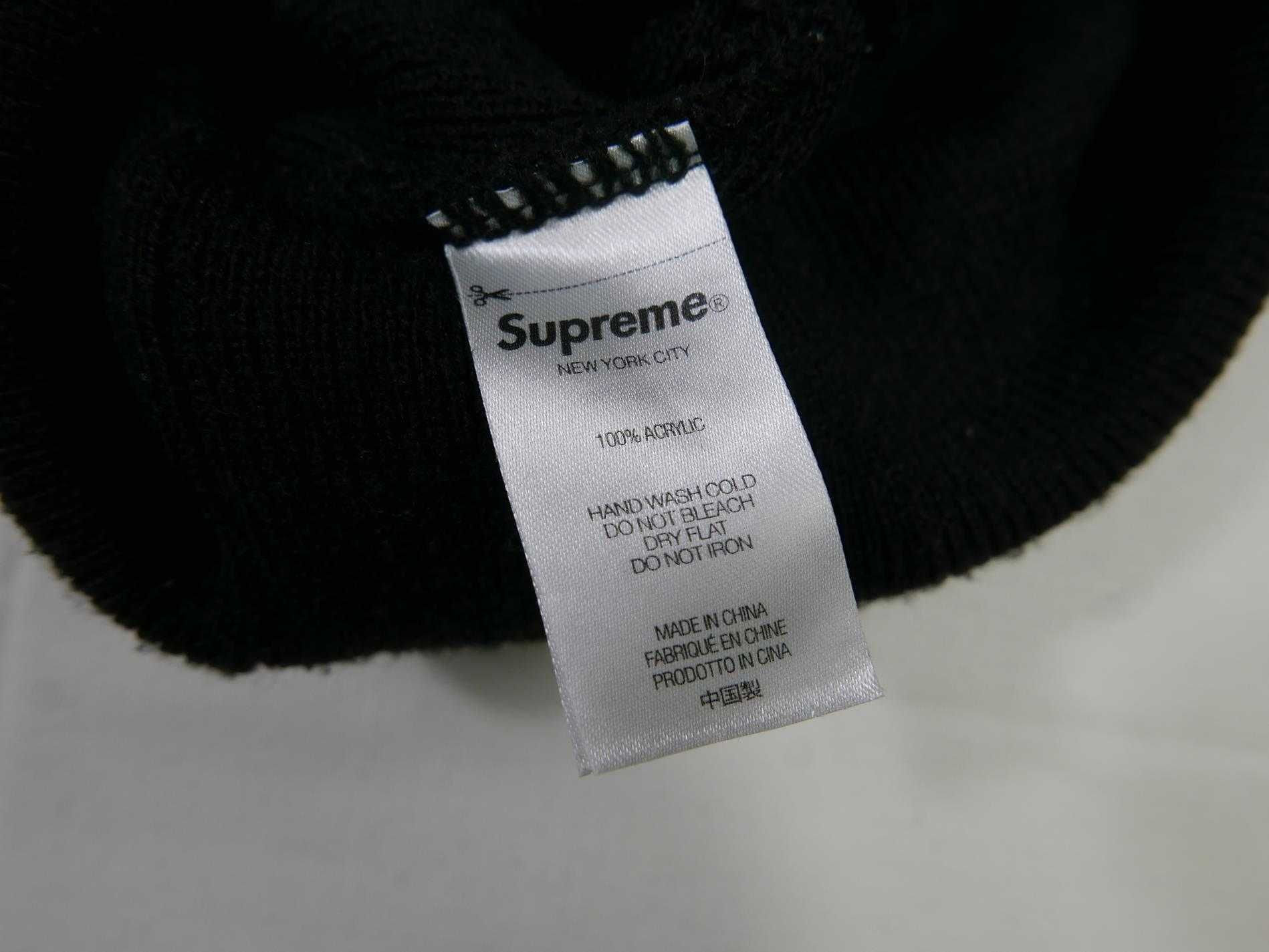 Czapka zimowa Beanie Supreme Big Logo Czarna