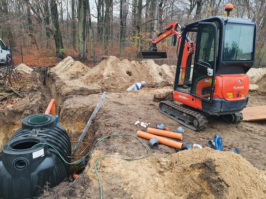 Usługi minikoparką.