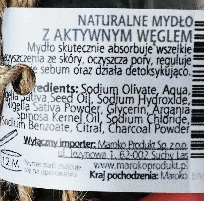 Naturalne mydło z aktywnym węglem 100g Beaute Marrakech
