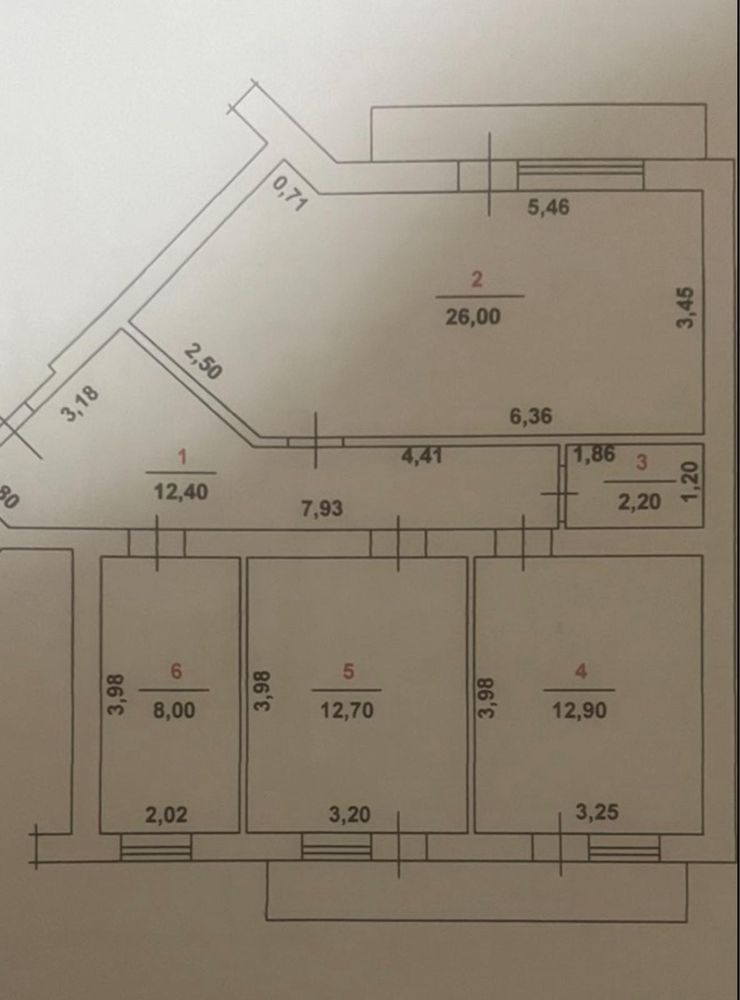 2 кімнатна з виходом на терасу