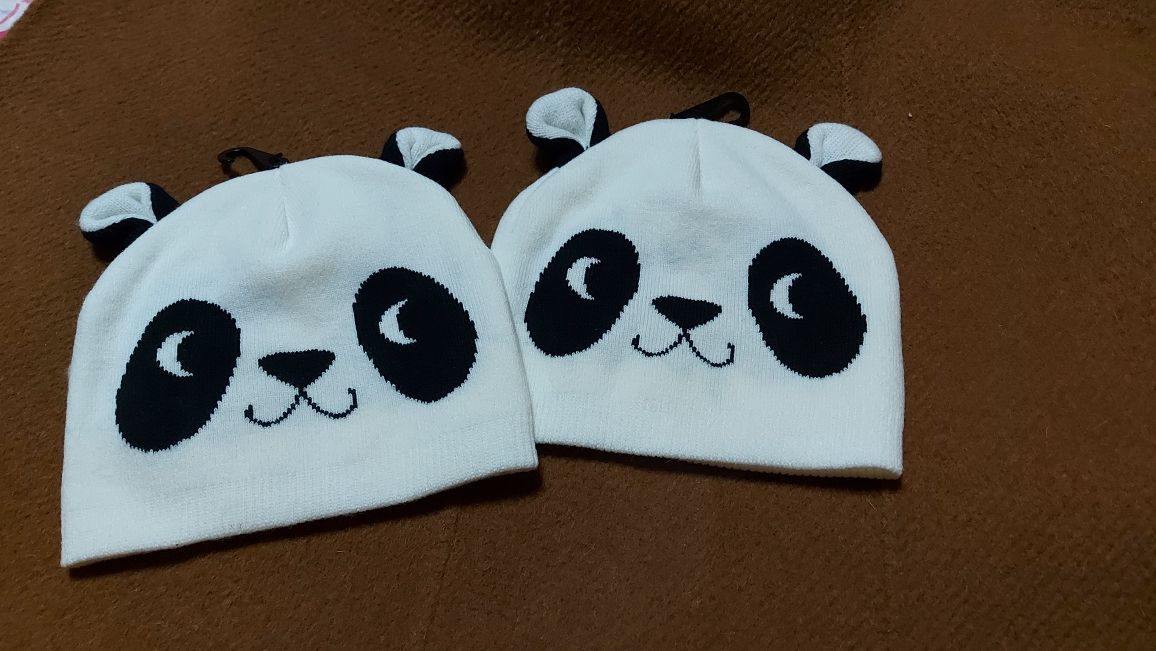Шапочки шапки дитячі детские панда ovs blukids парные для двоих