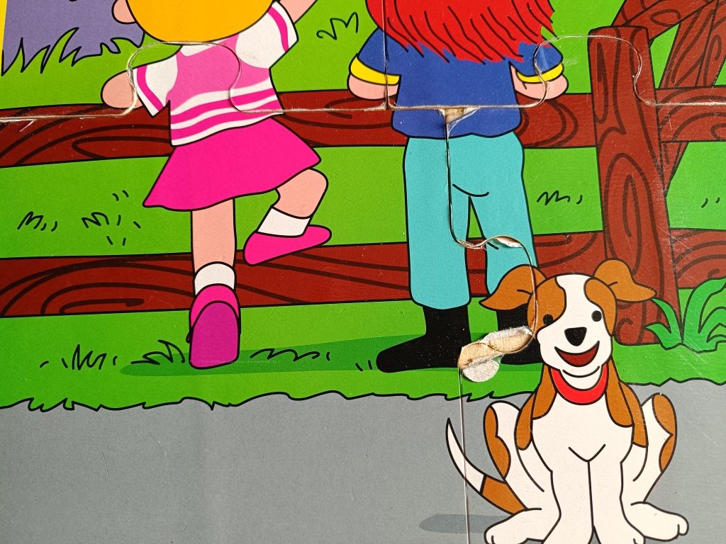 Puzzle drewniane duże 26 elementów