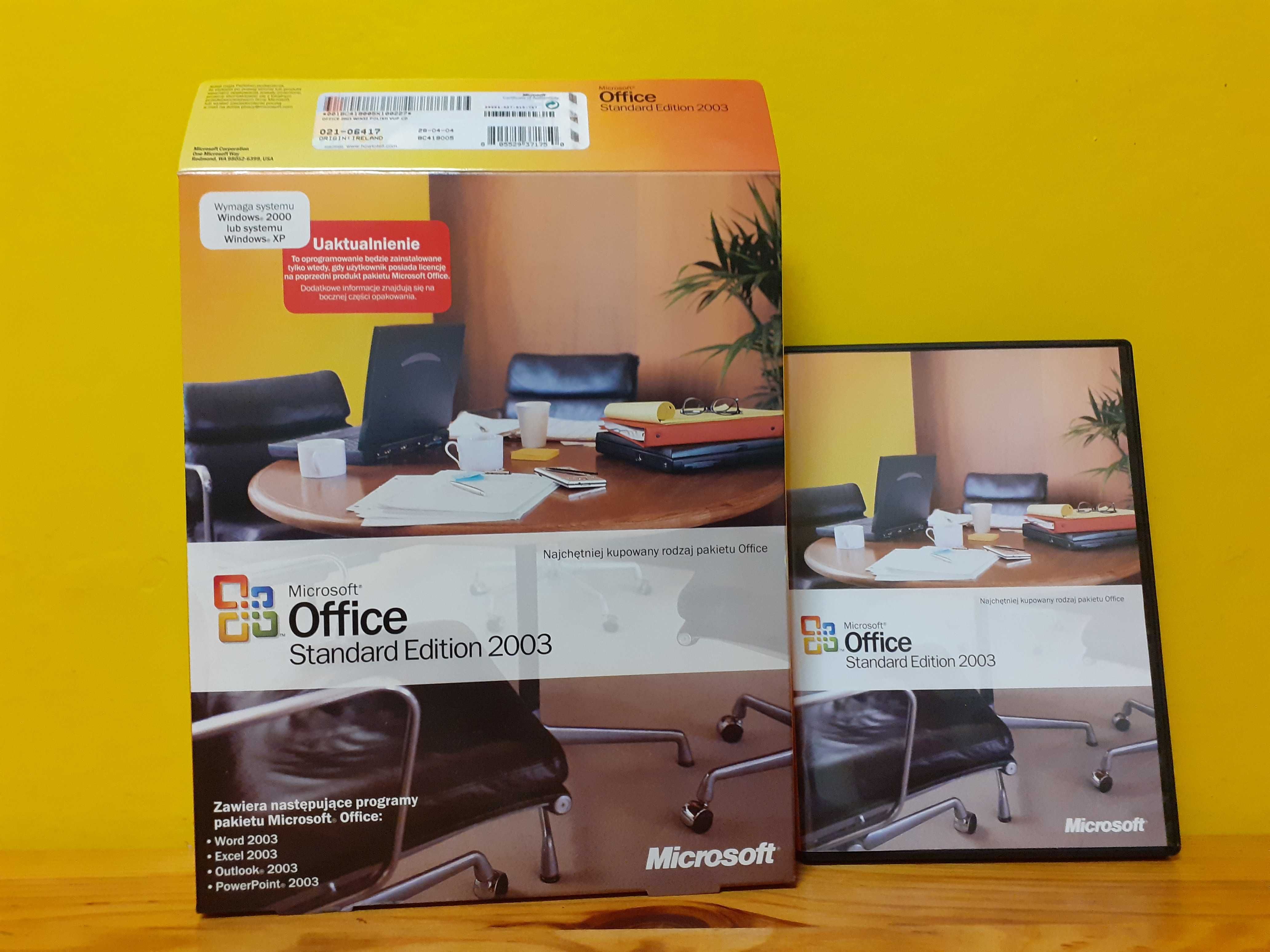 Stary MS Office 2003 Standard Edition PL BIG BOX z kluczem