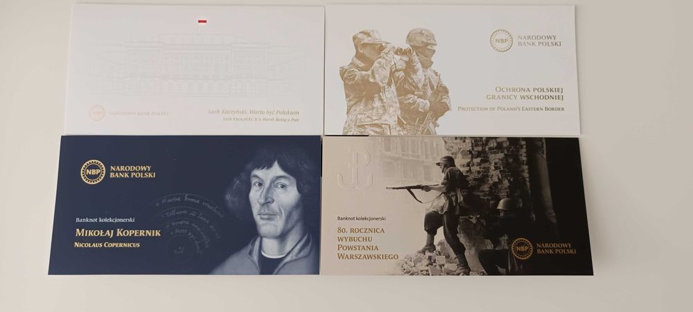 zestaw kolekcjonerskich banknotów