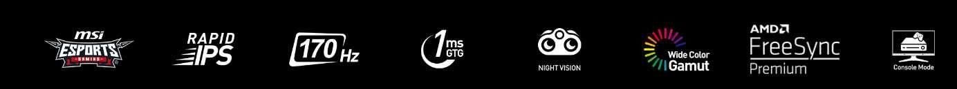 Monitor MSI G244F 23.8" RAPID IPS FullHD 170Hz