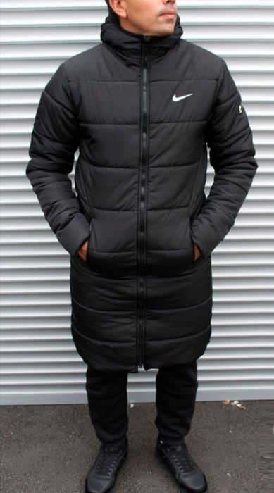 Пальто пуховик длинный парка зимова куртка Nike