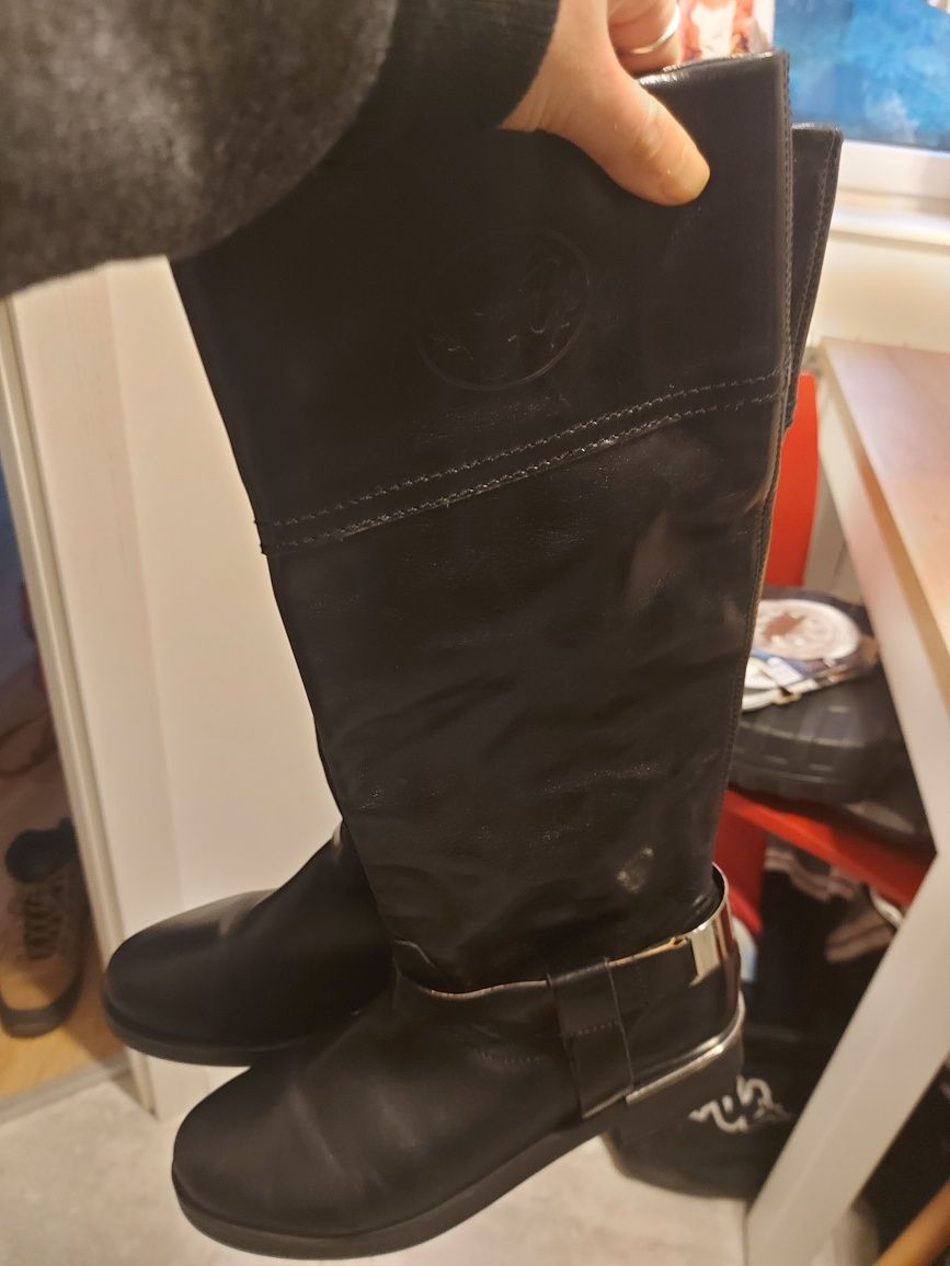 Eleganckie kozaki oficerki Zara 38