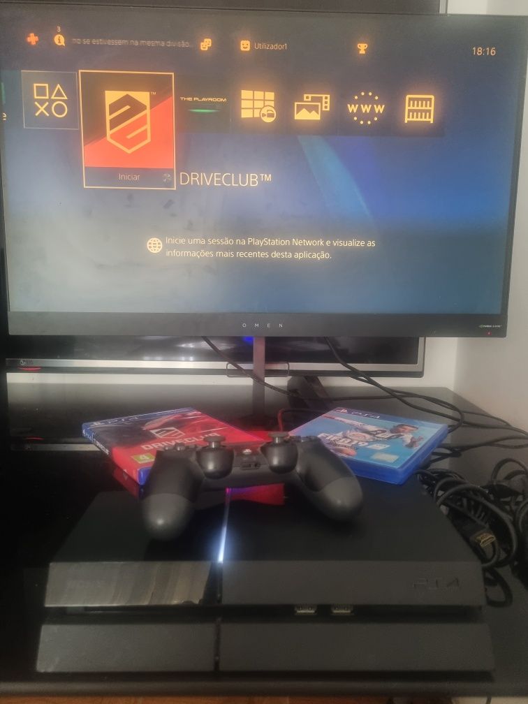 Ps4 + comando + 2 jogos da foto - Pode ser testada  !!
