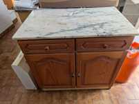 Armário para cozinha com pedra mármore