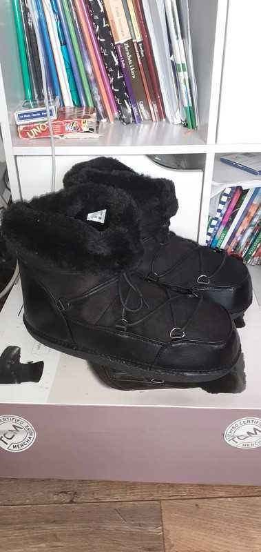TCHIBO Śniegowce zimowe gwiazd z futrem boho emu botki 38/39/40 (26cm)