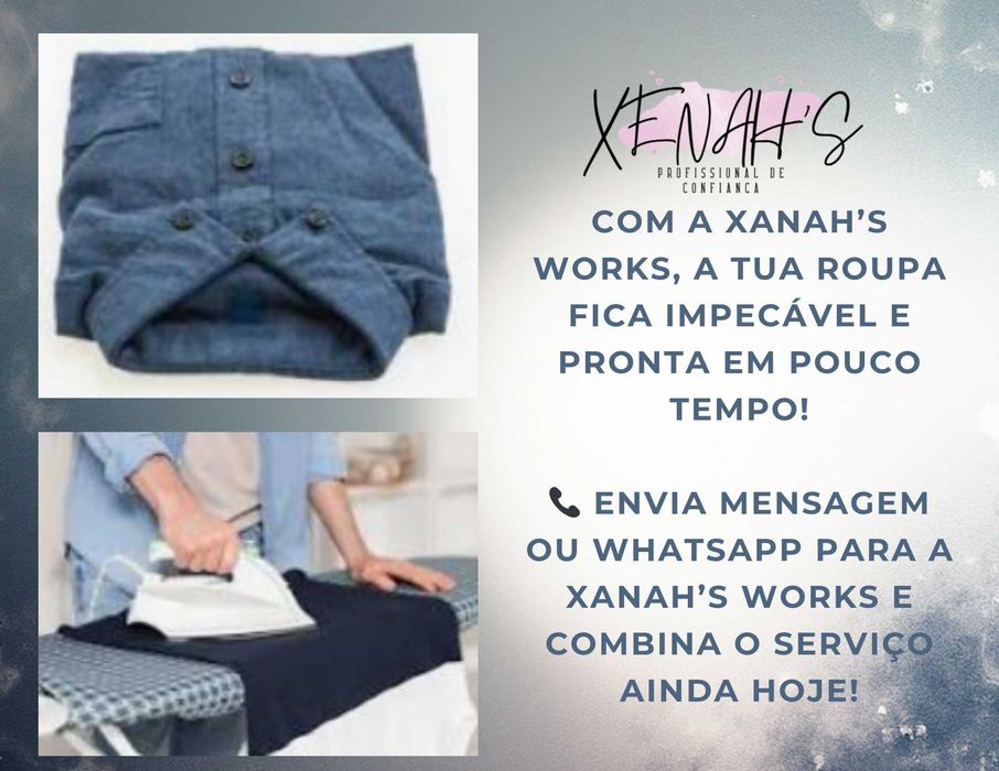 Passo a ferro com cuidado e rapidez - recolha e entrega disponível!