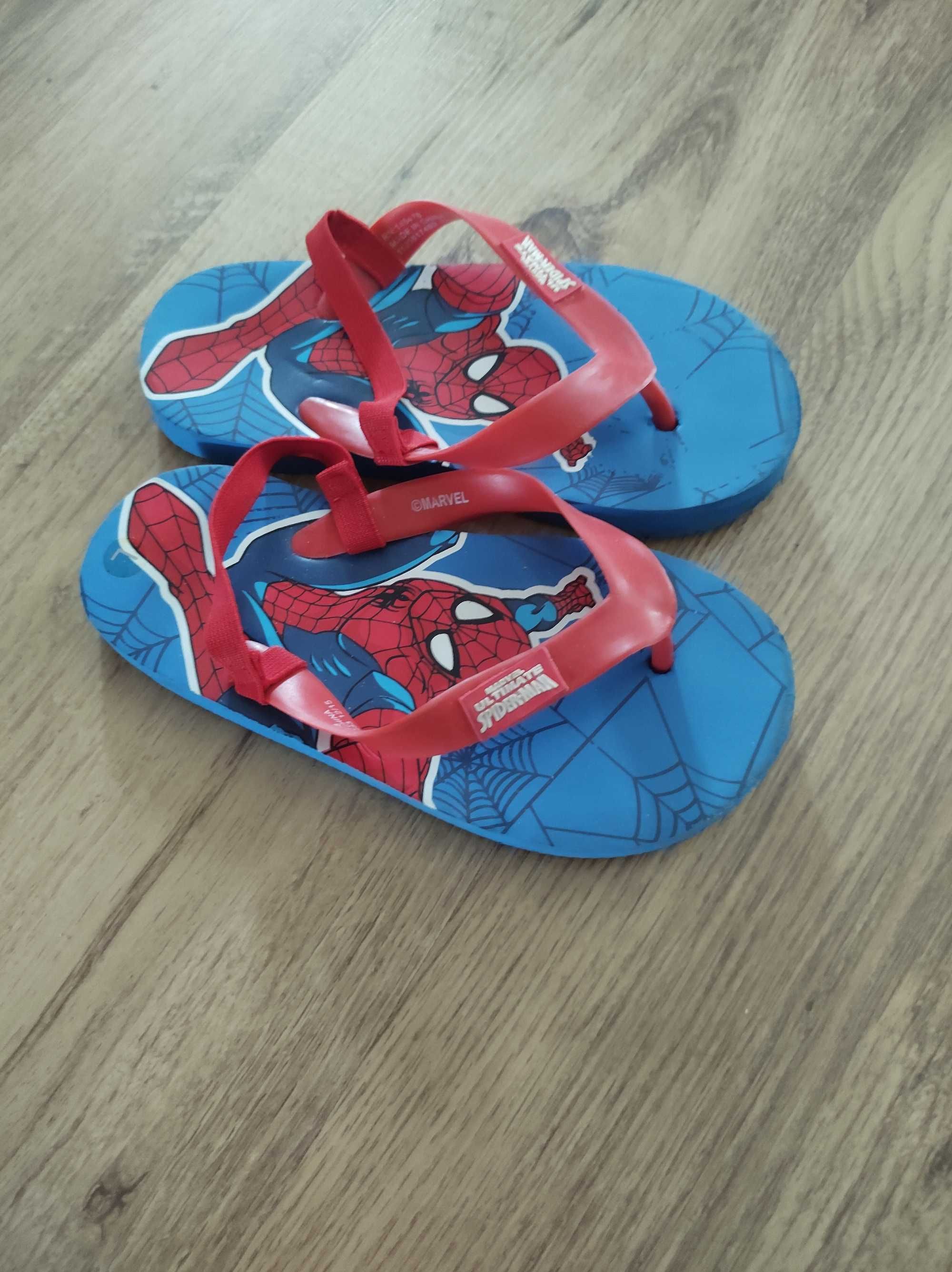 Buty dziecięce, klapki z gumką Spiderman