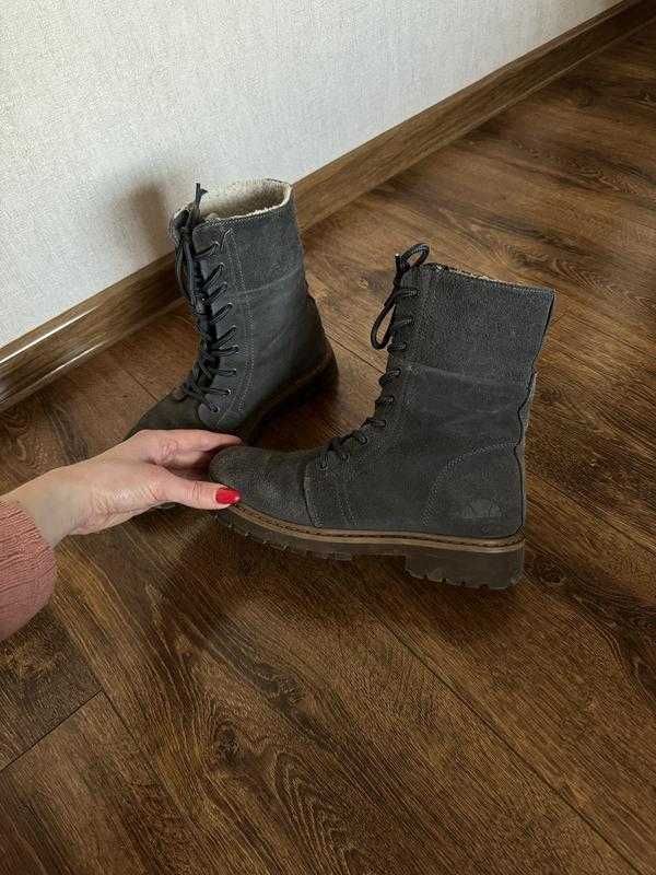 Итальянские ботинки серые 38 размер сапоги демисезонные зимние Ellesse