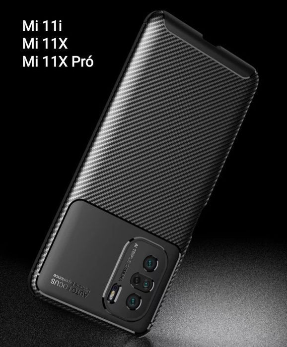 Capa T/ carbono P/ Xiaomi Mi 11i / Mi 11X / Mi 11X Pró / Redmi 12