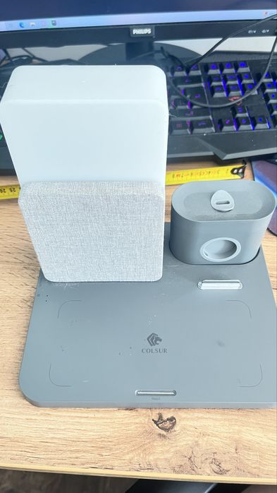 Ladowarka lampka zegar 5w1