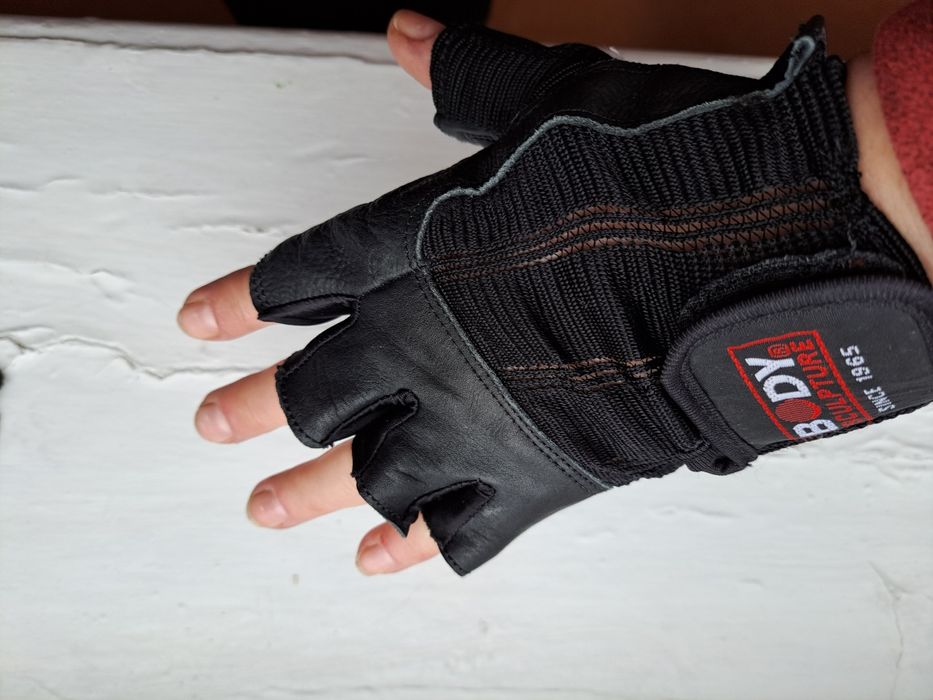 Вело рукавиці шкіряні L