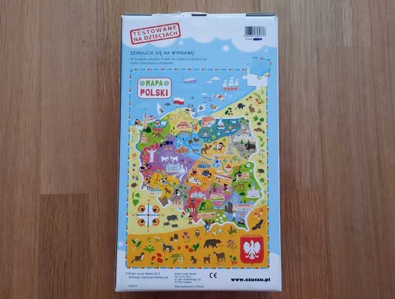 Puzzle Czuczu Mapa Polski wiek 5+