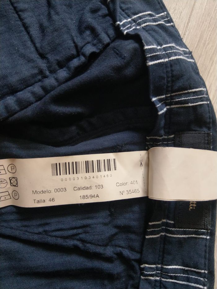 Granatowe bawełniane spodnie Massimo Dutti rozmiar 46 185/94