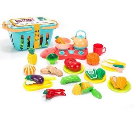 Фрукти,  овочі на липучках, посуд, в кошику (олх доставкою 490грн)