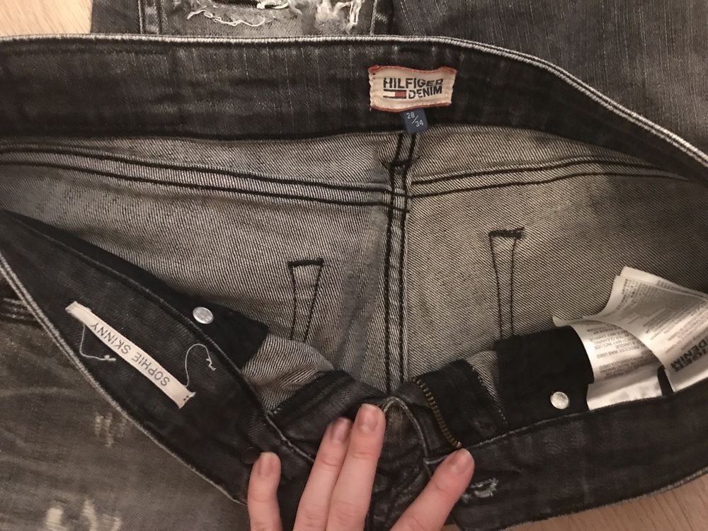 Jeansy grafitowe Hilfiger Denim