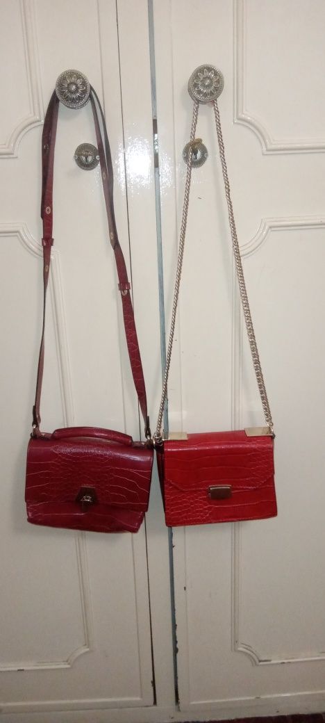 2 bolsas vermelhas da Zara