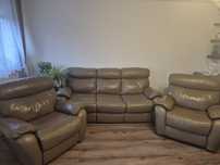 Sofa plus dwa fotele z funkcją relaks i spania