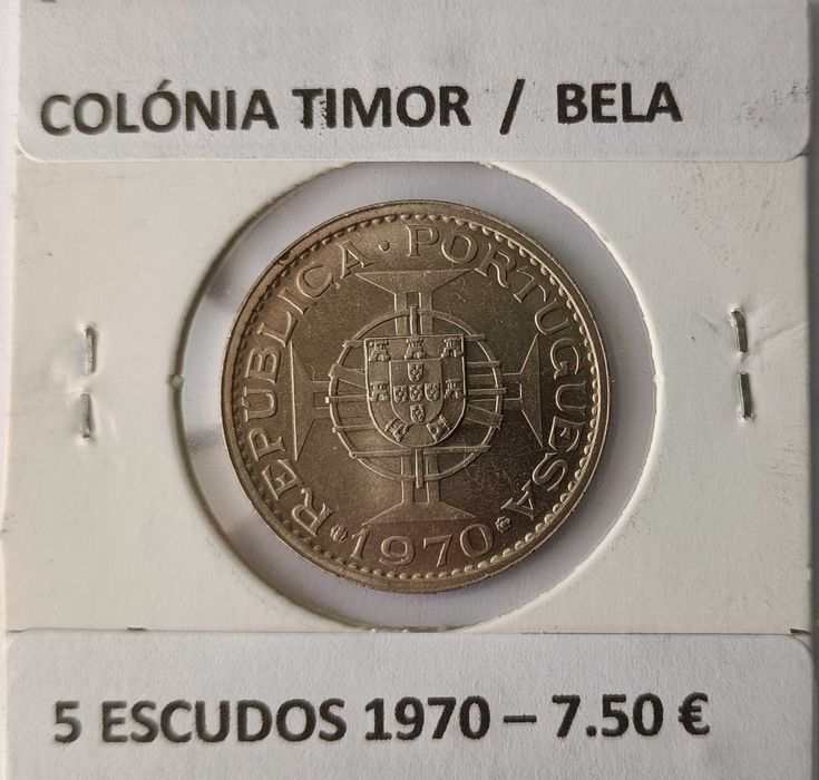 4 Moedas Portuguesas Circuladas na Ex Colónia Ultramarina Timor Leste