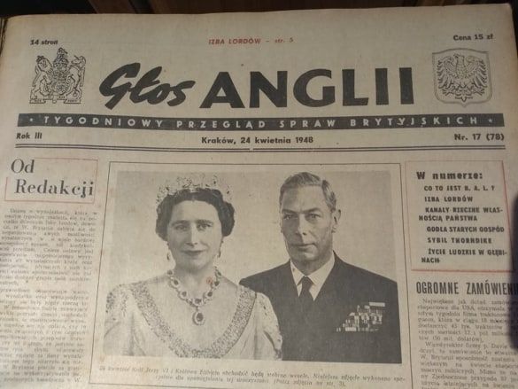 Wielki zbiór gazet "Głos Anglii" Królowa Elżbieta