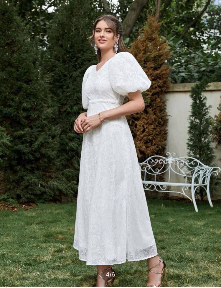 Suknia biała sukienka biała długa ślubna suknia na poprawiny