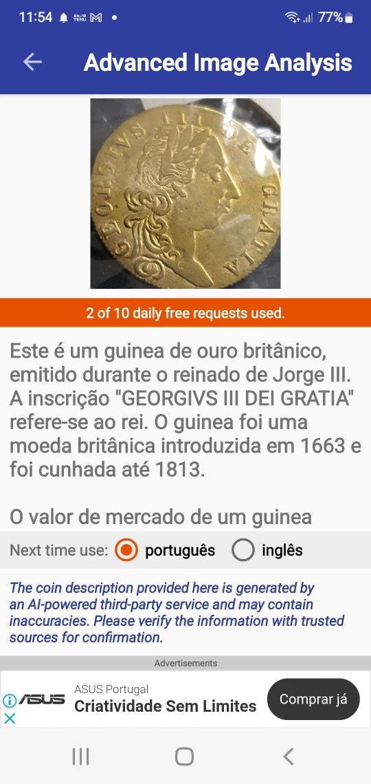 Moeda inglesa de 1797, Georgius dei Gratia